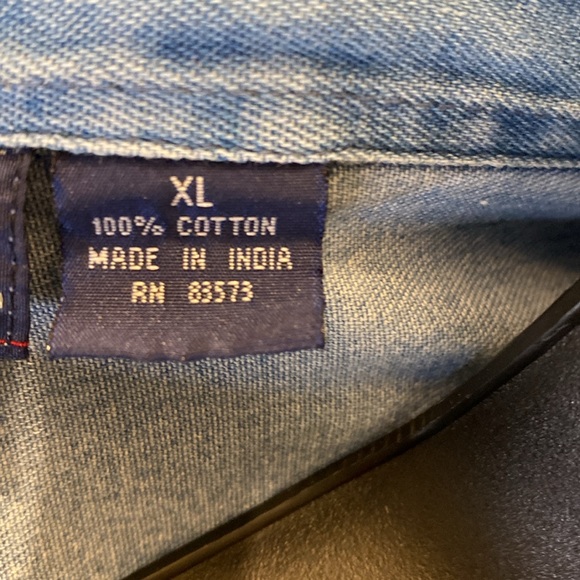 AMRAV Vintage 80s Marlboro style Men's Blue Denim double pocket classic XL - Picture 3 of 6